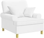 Xl-sessel Mit Kissen Wei&szlig; Stoff Vidaxl