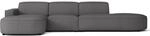 Selsey Sallmo - Ecksofa L-form, 3-sitzer, Links, Chenille Dunkelgrau, 358 Cm