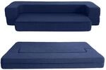 Faltbares Boden-doppelsofa Mit Memory-schaum, Dunkelblau