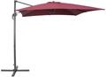 Beliani - Sonnenschirm Rot Polyester Quadratische Form 250 X 250 X 235 Cm...