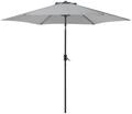 Beliani - Sonnenschirm Grau Polyester/aluminium ⌀ 270 Cm Terrasse Balkon...