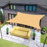 Sonnensegel 3x3m Quadrat Sand Mit 95% Uv-schutz F&uuml;r Garten & Terrasse