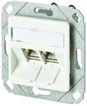 Anschlussdose Cat6a Up 2xrj45 Kanaleinb Ral9010 Rws Schneidklemm Designf&auml;hig