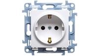 Simon 10 Einzelsteckdose Schuko Mit Jalousien Wei&szlig; 16a 250v Ip20 Cgsz1z.01/11