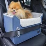 Hunde-sitzerh&ouml;hung Mit 2 Sicherheitsleinen, Faltbar, Bis 11 Kg, Blau