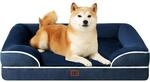 Orthop&auml;disches Hundebett Mit Memory Foam, Waschbar, Wasserdicht, Rutschfest, L