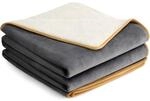 Hundedecke Wasserdicht Xxl 152x203cm Sherpa Fleece Grau Waschbar Sofaschutz
