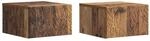 Wandmontierter Beistelltisch 2 Stk. Altholz 34,5 X 33 X 20 Cm Vidaxl
