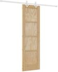 Schiebet&uuml;r Nat&uuml;rlich Und Wei&szlig; 61 X 198,5 Cm Vidaxl