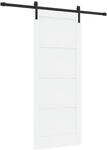 Vidaxl Sliding Door 83 X 202 Cm Solid Pine Wood White And Black