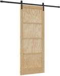 Vidaxl Sliding Door Natural 86 X 211 Cm Solid Pine Wood