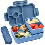 Brotdose Kinder Mit 6 F&auml;chern 1300ml, Auslaufsicher, Bpa-frei, Mikrowellengeeignet,