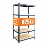 Relaxdays Schwerlastregal, Hbt: 180x100x40 Cm, Traglast 875 Kg, 5 Mdf-ebenen,
