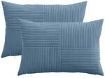 Kissenbezug 2 Pcs Almelo Blau 50 X 70 Cm Cord Vidaxl