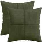 Kissenbezug 2 Pcs Almelo Gr&uuml;n 50 X 50 Cm Cord Vidaxl