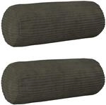 Kissenbezug 2 Pcs Heerlen Anthrazit &Oslash; 15 X 40 Cm Cord Vidaxl