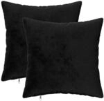 Kissenbezug 2 Pcs Heerlen Schwarz 50 X 50 Cm Flanell Vidaxl