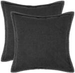 Kissenbezug 2 Pcs Houten Dunkelgrau 55 X 55 Cm Boucl&eacute; Vidaxl
