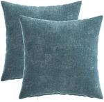 Kissenbezug 2 Stk. Heerlen Blau 35 X 35 Cm Chenille-stoff Vidaxl