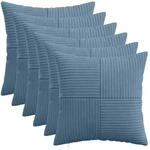 Kissenbezug 6 Pcs Almelo Blau 45 X 45 Cm Cord Vidaxl