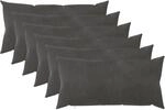 Kissenbezug 6 Pcs Heerlen Dunkelgrau 40 X 70 Cm Samt Vidaxl