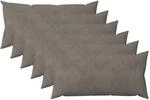 Kissenbezug 6 Pcs Heerlen Hellgrau 40 X 70 Cm Samt Vidaxl