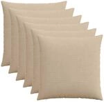 Kissenbezug 6 Pcs Heerlen Taupe 80 X 80 Cm Cord Vidaxl