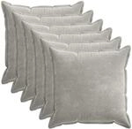 Kissenbezug 6 Stk. Houten Hellgrau 80 X 80 Cm Chenille-stoff Vidaxl