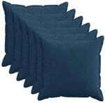 Kissenbezug 6 Stk. Houten Marineblau 60 X 60 Cm Cord Vidaxl