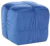 Pouf Turley Samtstoff Blau