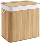 W&auml;schekorb / W&auml;schesammler Falster Xxl B 150 L Bambus Braun 3 F&auml;cher Hjh Living