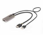 Startech.com 30cm Hdmi Auf Displayport Adapterkabel, 8k 60hz, Aktives Hdmi 2.1 Zu Dp