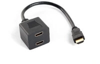 Adapter Lanberg Hdmi Male/hdmi Female X2 Splitter 20cm