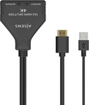 Hdmi-duplikator 4k@30hz 1&times;2 Mit Strom Usb Und Kabel, Schwarz, 30 Cm - Aisens