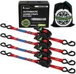 4er-pack Spanngurte Mit Ratschenfunktion, 3,6m, S-haken, Rot
