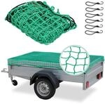 Anh&auml;ngernetz, 1,5 X 2,2 M, Mit 6 Haken, Eckmarkierungen, Gummiseil, Anh&auml;nger