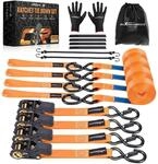 4x Spanngurte Mit Ratsche 4,5m, 997kg, En 12195-2, Mit Haken