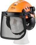 Forsthelm Forstschutzhelm Mit Visier Und Geh&ouml;rschutz Schutzhelm Orange