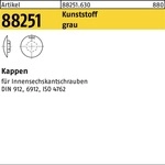 Ribe-k&auml;ppi 8 M 10 Kunstoff Grau Kunststoff S 500 Stk