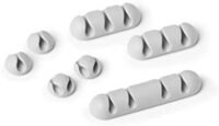 Durable Kabel-clips Mix 7 St&uuml;ck Selbstklebend, Grau 504110 Kabelorganisation -