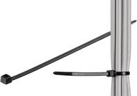 Kabelbinder, Uv- Und Wetterfester Nylon, 2,5 Mm Breit Und 100 Mm Lang, Schwarz.