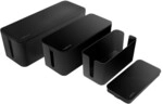 Logilink Kab0077 Set Mit 3 Schwarzen Kabelaufbewahrungsboxen