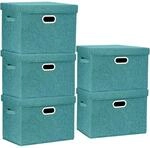Aufbewahrungsbox Mit Deckel, Faltbar, Waschbar, 5er-set, 44x30x29 Cm
