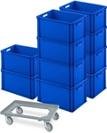 Brb 10er Spar-set Euro-beh&auml;lter Plus Transportroller, 600x400x320 Mm