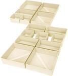 Schubladen Organizer 15 St&uuml;ck Faltbar, Beige, F&uuml;r Kleidung & Socken