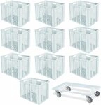 Brb 10er Spar-set Euro-stapelbeh&auml;lter Plus Transportroller, 600x400x410 Mm