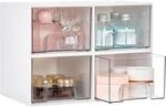 Stapelbare Schubladen-organizer 4er-set Wei&szlig; F&uuml;r Kosmetik & Bad