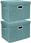 Aufbewahrungsbox Mit Deckel, Faltbar, Waschbar, 2er-set, 44x30x29 Cm