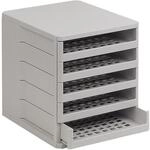 Ablagebox Ninka Ordner, Breite 275 Mm, H&ouml;he 320 Mm, Kunststoff Wei&szlig;grau