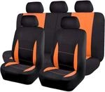 Auto Sitzbez&uuml;ge Universal Set Orange Schwarz, Airbag-kompatibel, Teilbar